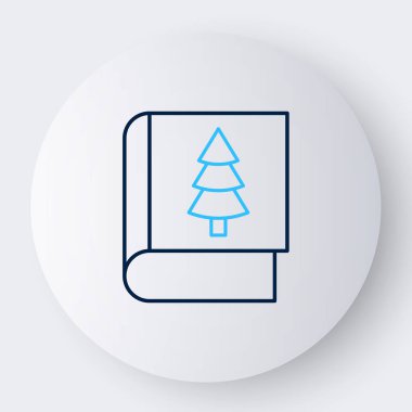 Çizgi Noel kitabı kapağı veya broşür şablonu beyaz arka planda izole edilmiş. Mutlu Noeller ve mutlu yıllar. Renkli taslak konsepti. Vektör