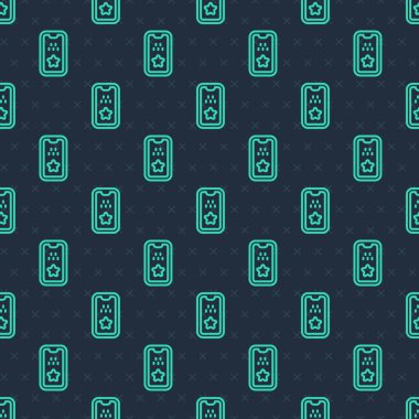 Yeşil Hat Taksi mobil uygulama simgesi mavi arkaplanda izole edilmiş pürüzsüz desen. Mobil uygulama taksisi. Vektör