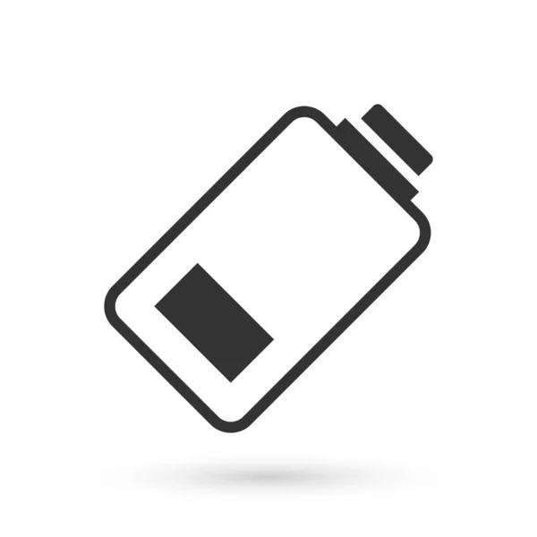 Ікона Рівня Заряду Grey Battery Ізольована Білому Тлі Вектор — стоковий вектор