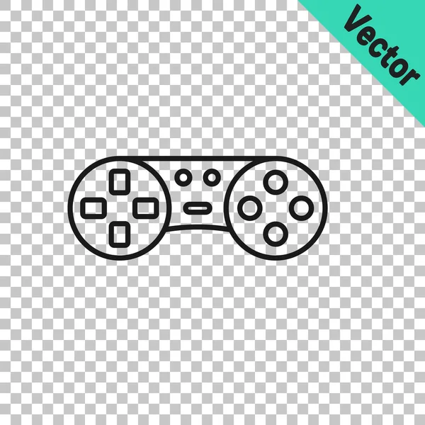 Ligne Noire Manette Jeu Joystick Pour Console Jeu Icône Isolée — Image vectorielle