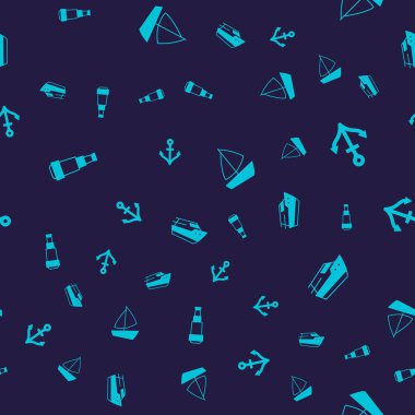 Spyglass teleskop lenslerini, dayanak noktasını, yat yelkenlisini ve sürat teknesini kusursuz şekilde ayarla. Vektör