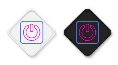 Hat Gücü simgesi beyaz arkaplanda izole edildi. Başlat işareti. Renkli taslak konsepti. Vektör