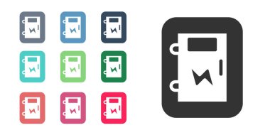 Beyaz arkaplanda siyah elektrik panel simgesi izole edildi. Simgeleri renklendirin. Vektör