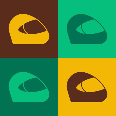 Pop Art Yarış Kaskı ikonu renk arkaplanında izole edildi. Olağanüstü bir spor. Spor malzemeleri. Vektör