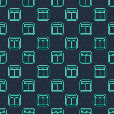 Yeşil çizgi spor mekanik skorbordu ve sonuç simgesi mavi arkaplanda izole edilmiş pürüzsüz desen. Vektör