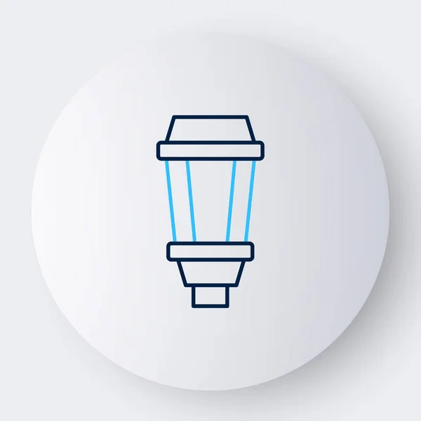 Ligne Lampe Jardin Icône Isolée Sur Fond Blanc Lampe Solaire — Image vectorielle