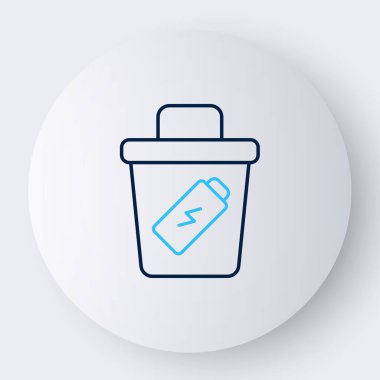 Çöp kutusu simgesi beyaz arkaplanda izole edildi. Çöp kutusu tabelası. Sepet simgesini geri dönüştür. Ofis çöpü ikonu. Renkli taslak konsepti. Vektör