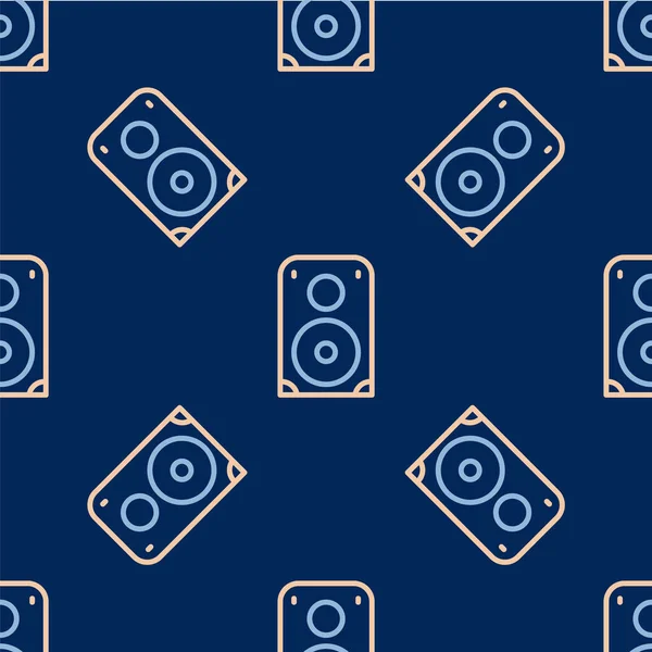 Ikon Speaker Line Stereo Mengisolasi Pola Mulus Pada Latar Belakang - Stok Vektor