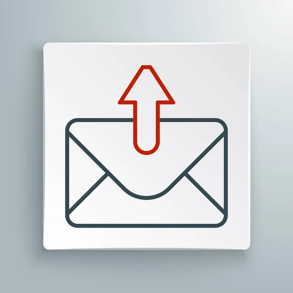 Line Mail Ícone Mail Isolado Fundo Branco Envelope Símbolo Mail — Vetor de Stock