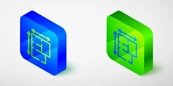 배경에서 하우스 아이콘이에요 파란색 초록색 Vector — 스톡 벡터