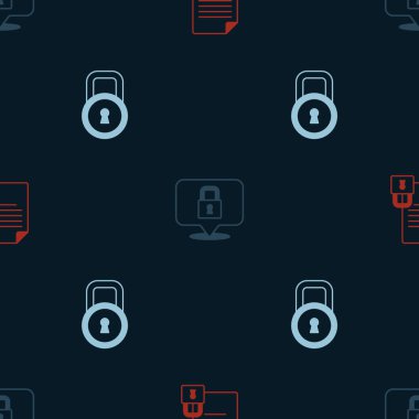 Belgeyi hazırla ve kilitle, kilitle ve kusursuz desen oluştur. Vektör