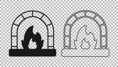 Siyah Demirci fırın ikonu şeffaf arkaplanda izole edildi. Vektör