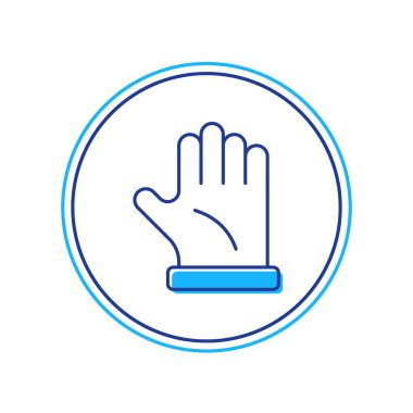 Doldurulmuş Beekeeper eldiven simgesi beyaz arkaplanda izole edildi. Vektör.