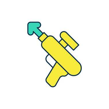 Beyaz arkaplanda izole edilmiş ana hatlı balıkçılık zıpkın simgesi. Suyun altında balık yakalamak için balıkçılık üreticileri. Su altı ekipmanları. Vektör.