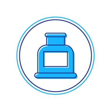 Doldurulmuş Inkwell simgesi beyaz arkaplanda izole edildi. Vektör.