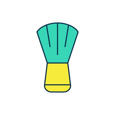 Doldurulmuş dış görünüş fırçası simgesi beyaz arkaplanda izole edildi. Vektör.