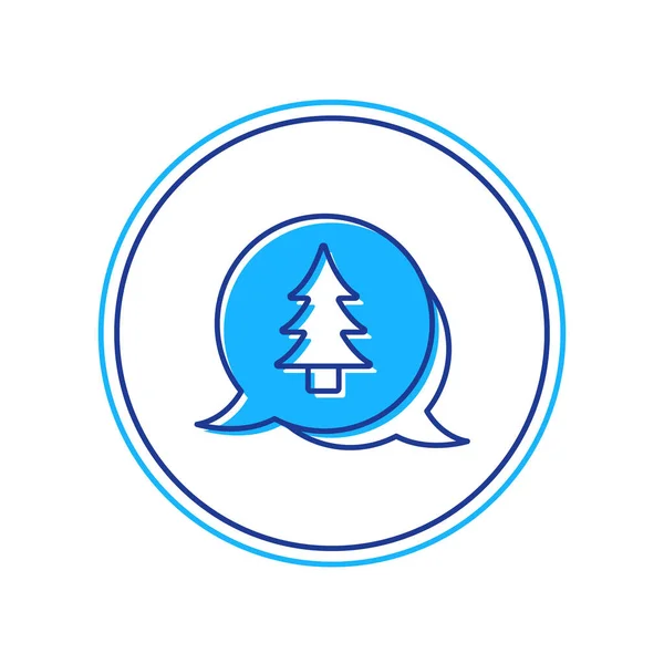 Vyplněný Obrys Ikona Stromu Izolovaná Bílém Pozadí Symbol Lesa Vektor — Stockový vektor