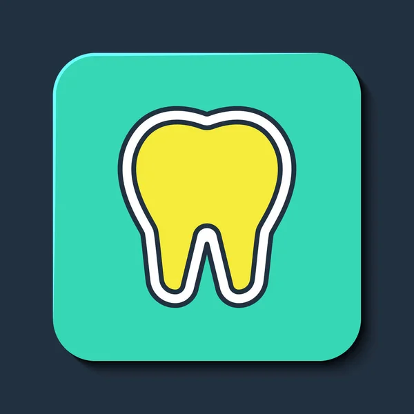필터링된 Tooth 아이콘은 배경에 분리되었다 표시기는 병원이나 패키지를 상징한다 청록색 — 스톡 벡터