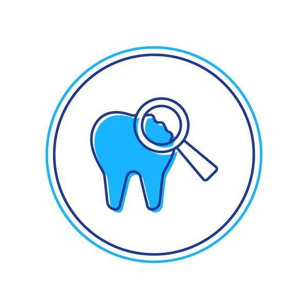 Filled Outline Broken Tooth Icon Isolated White Background Dental Problem — Stock vektor