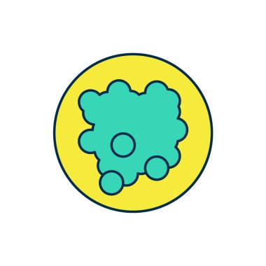 Beyaz arka planda izole edilmiş bir kase ikonunda Rice 'ın ana hatlarını doldurdum. Geleneksel Asya yemekleri. Vektör.