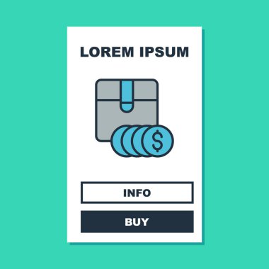 Turkuaz arka planda izole edilmiş dolar simgesiyle özet fiyat etiketi doldurulmuş. Rozet fiyatına. Dolar sembollü indirim. Reklam etiketi indirimi. Vektör.