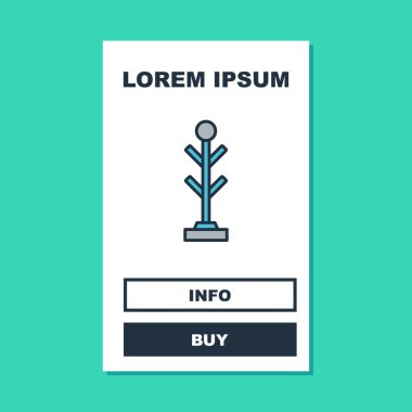 Doldurulmuş kaplama simgesi turkuaz arka planda izole edildi. Vektör.