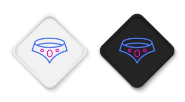 Beyaz arkaplanda çizgi gerdanlığı simgesi izole edildi. Renkli taslak konsepti. Vektör