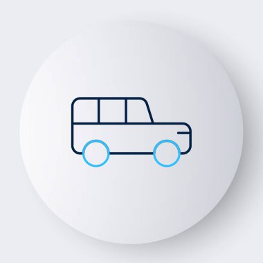 Safari hat araba simgesi beyaz arkaplanda izole edildi. Renkli taslak konsepti. Vektör