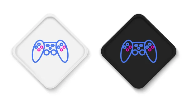 Line Gamepad pictogram geïsoleerd op witte achtergrond. Spelregelaar. Kleurrijk concept. Vector — Stockvector