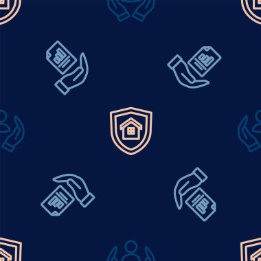 Hat Hayat Sigortası, Kontrat El ve House 'un kusursuz bir kalkanları var. Vektör