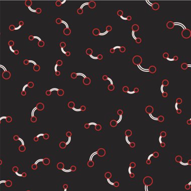 Çizgi delme simgesi siyah arkaplanda izole edilmiş. Vektör