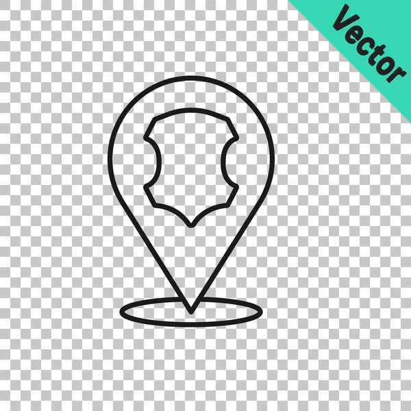 Icono de cuero de línea negra aislado sobre fondo transparente. Vector — Vector de stock