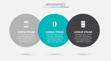 Hotdog sandviçi, tahta fıçı ve metal bira fıçısı hazırla. Ticari bilgi şablonu. Vektör