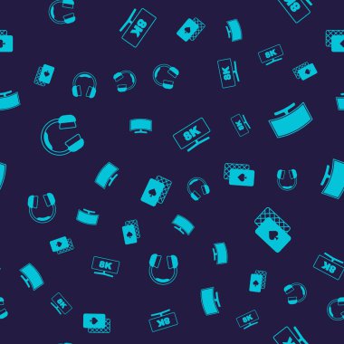 Kulaklıkları, bilgisayar monitörlerini ve kart oyunlarını kusursuz bir şablona ayarla. Vektör