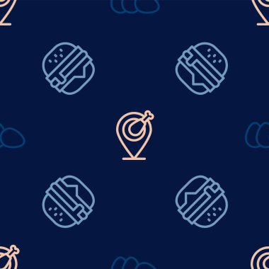 Tavuk yumurtası, Burger ve bacağını kusursuz bir şekilde yerleştir. Vektör