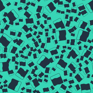 Siyah dikdörtgen yastık simgesi yeşil arka planda izole edilmiş kusursuz desen. Yastık tabelası. Ortopedik yastık. Vektör