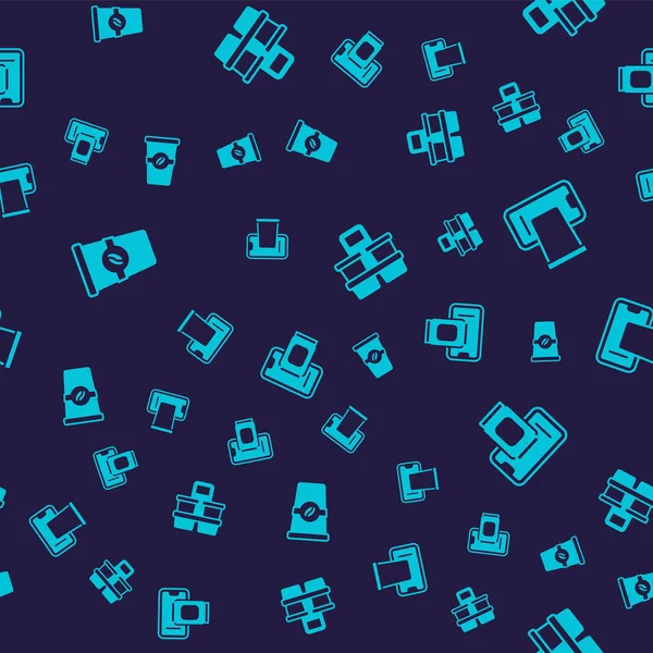 Kahve fincanını paket yap, yiyecek siparişini cep telefonundan ver ve kusursuz bir şablona geç. Vektör