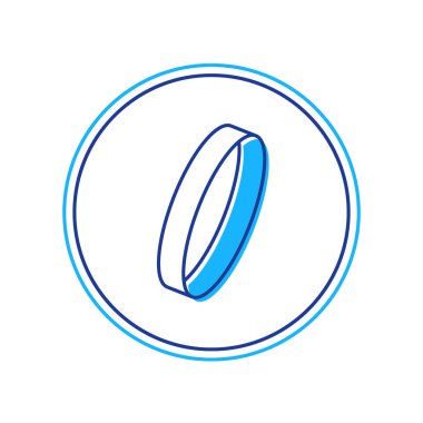 Doldurulmuş alyans simgesi beyaz arkaplanda izole edilmiş. Gelin ve damat mücevher tabelası. Evlilik sembolü. Elmas yüzük. Vektör