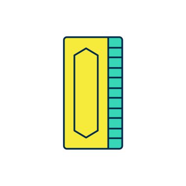 Doldurulmuş armonika simgesi beyaz arkaplanda izole edildi. Müzik aleti. Vektör