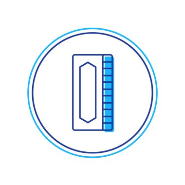 Doldurulmuş armonika simgesi beyaz arkaplanda izole edildi. Müzik aleti. Vektör