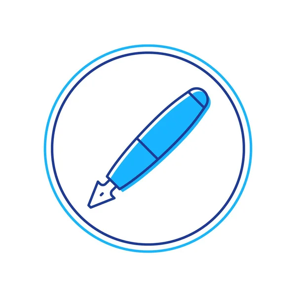 Contour rempli Stylo plume icône isolée sur fond blanc. Signe d'outil stylo. Vecteur — Image vectorielle