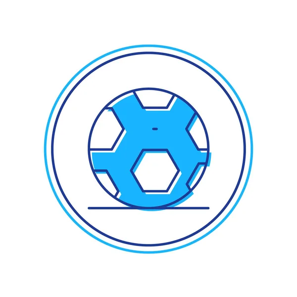 Esquema rellenado Icono de pelota de fútbol americano aislado sobre fondo blanco. Equipamiento deportivo. Vector — Archivo Imágenes Vectoriales