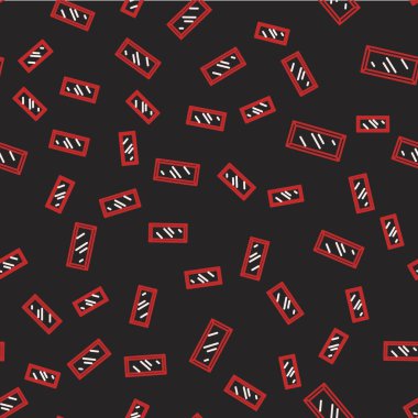 Yatak odası, dükkan, sahne arkası ikonu için büyük boy ayna siyah arka planda izole edilmiş pürüzsüz desen. Vektör