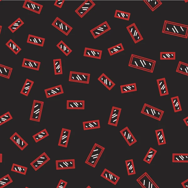 Yatak odası, dükkan, sahne arkası ikonu için büyük boy ayna siyah arka planda izole edilmiş pürüzsüz desen. Vektör