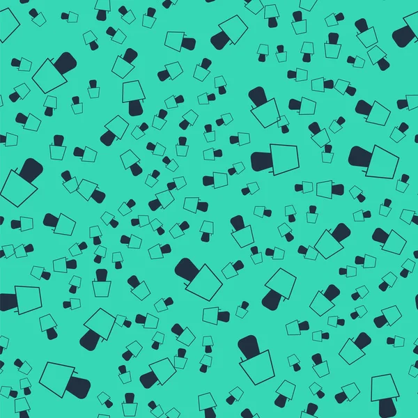 Siyah masa lambası simgesi yeşil arkaplanda izole edilmiş pürüzsüz desen. Gece lambası. Vektör