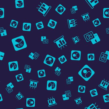 Pazar analizini, reklamcılığı, grafik grafikli tahtayı ayarlayın ve kusursuz desen üzerine hesap ekranı oluşturun. Vektör