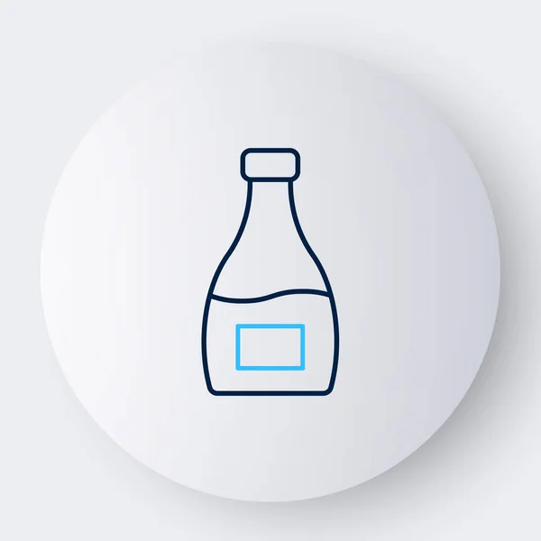 Line Sauce Flasche Symbol Isoliert Auf Weißem Hintergrund Ketchup Senf — Stockvektor