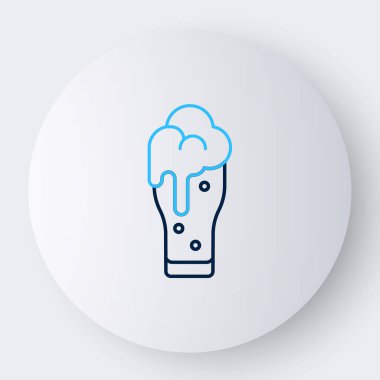 Beyaz arka planda izole bira ikonu çizgisi. Renkli taslak konsepti. Vektör