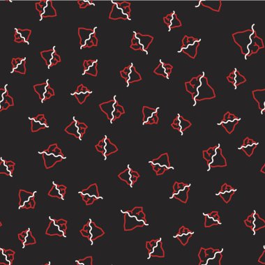 Buz dağı simgesi siyah arkaplanda izole edilmiş. Vektör