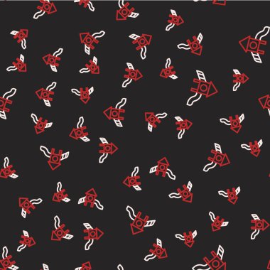 Çizgi Kaydırağı oyun alanı simgesi siyah arkaplanda izole edilmiş pürüzsüz desen. Çocuklar kayar. Vektör